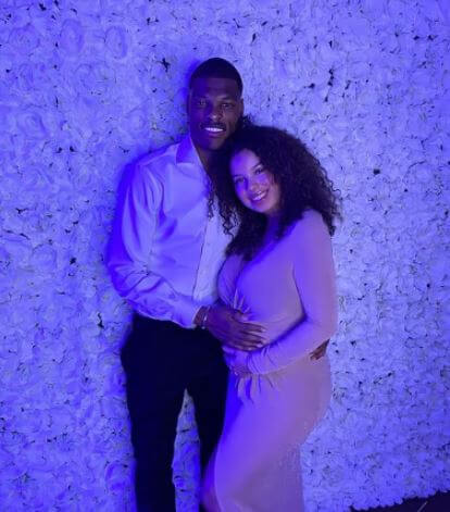 Jaimy Kenswiel and Denzel Dumfries became parents for the first time after more than five years of togetherness.